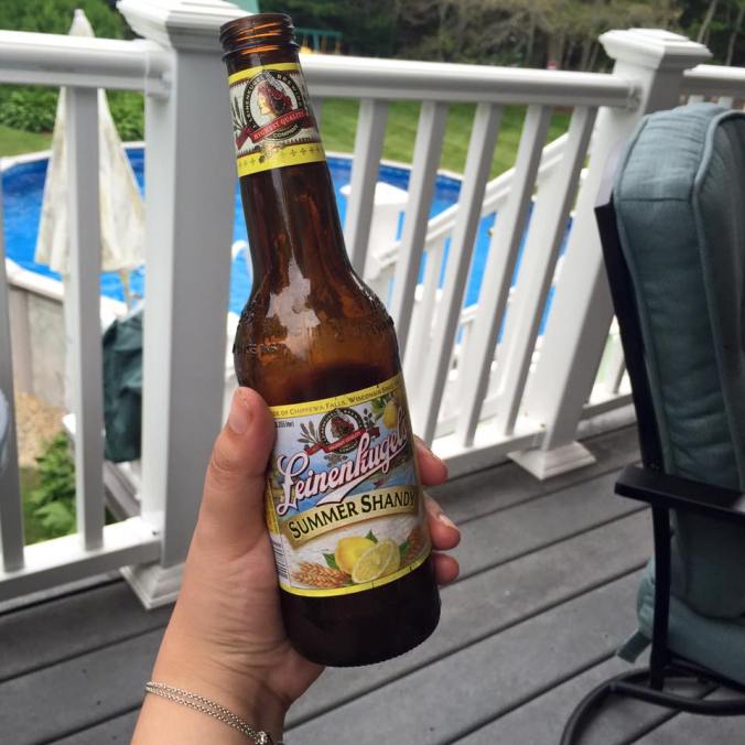 There's a pool behind the beer. 